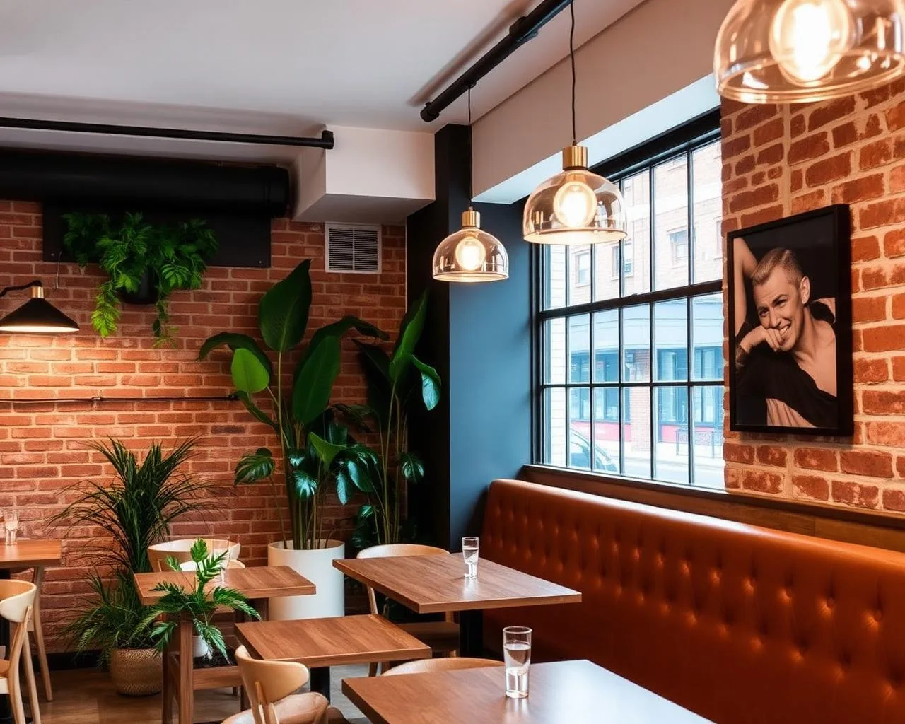 Modern London café interior